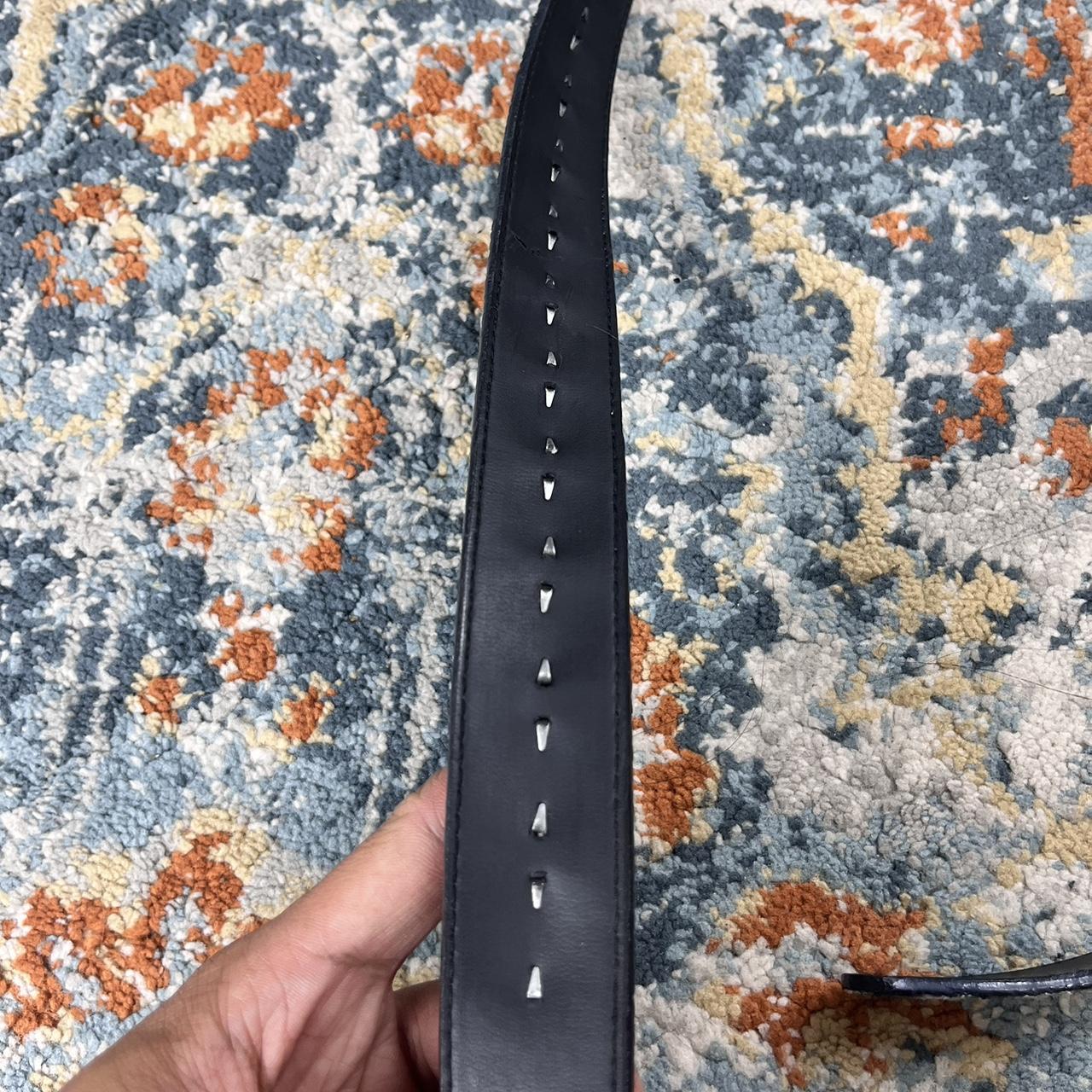 Men's Black and White Belt | Depop