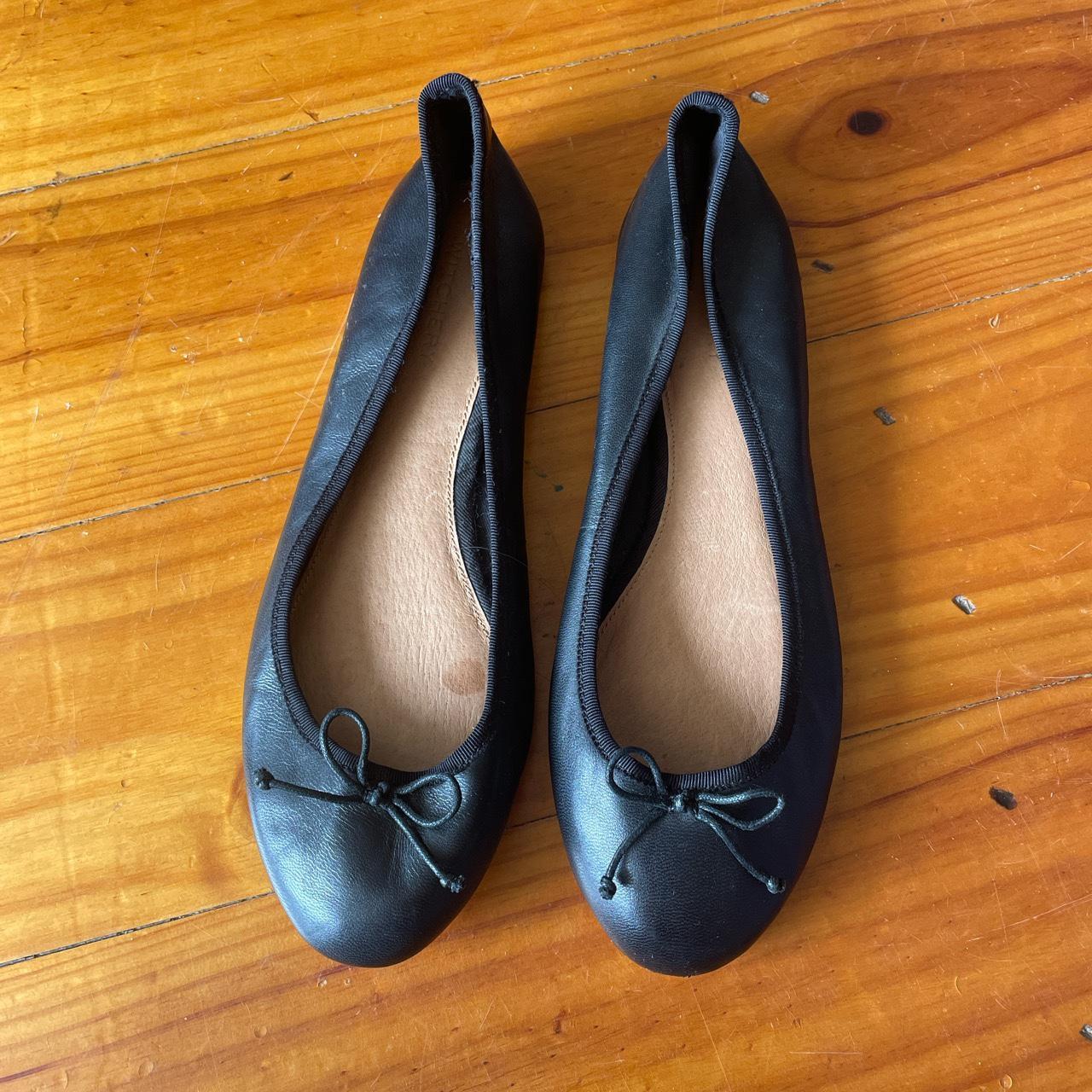 The most perfect black Leather Ballet flat!! Size 40... - Depop