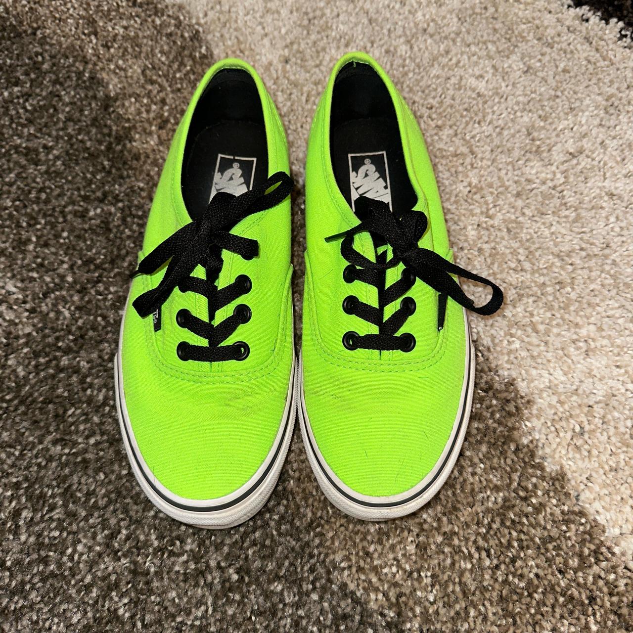 Black and lime green vans best sale