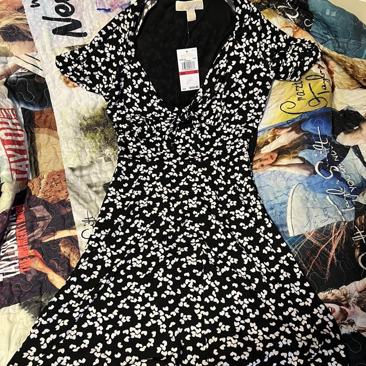 Michael kors black discount and white floral dress