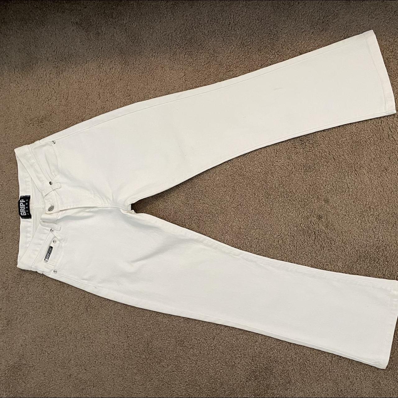 Y2K Low rise, white Gripp jeans Size 8 AUS Depop