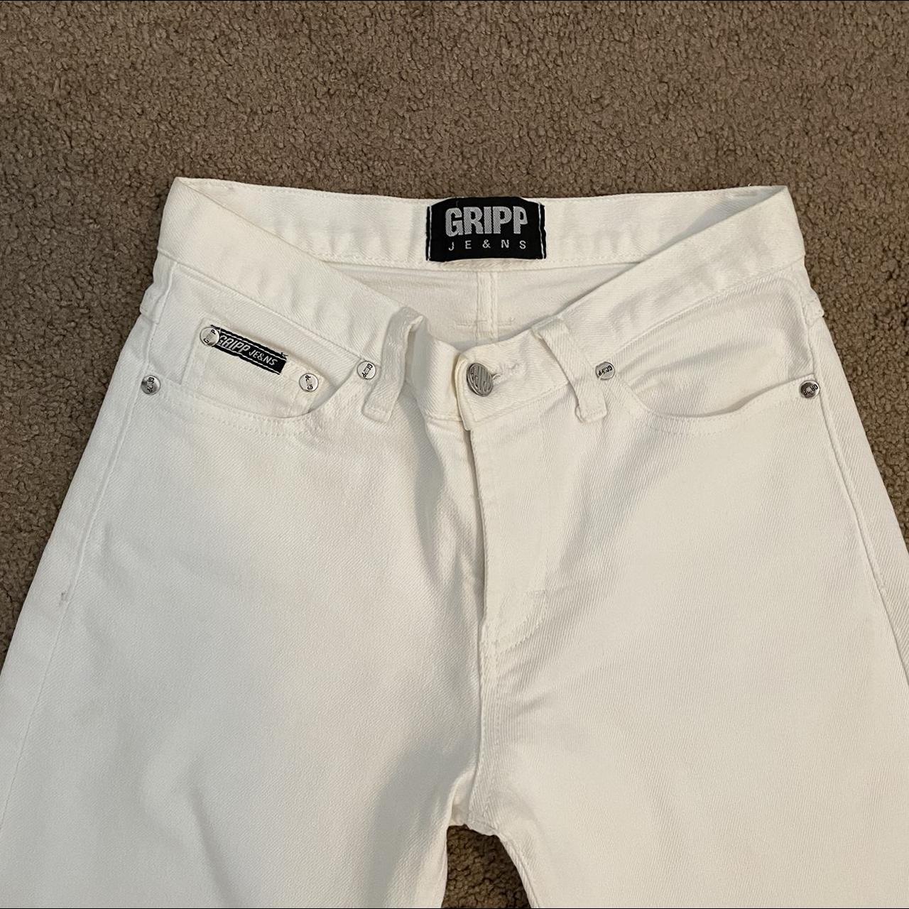 Y2K Low rise, white Gripp jeans Size 8 AUS Depop
