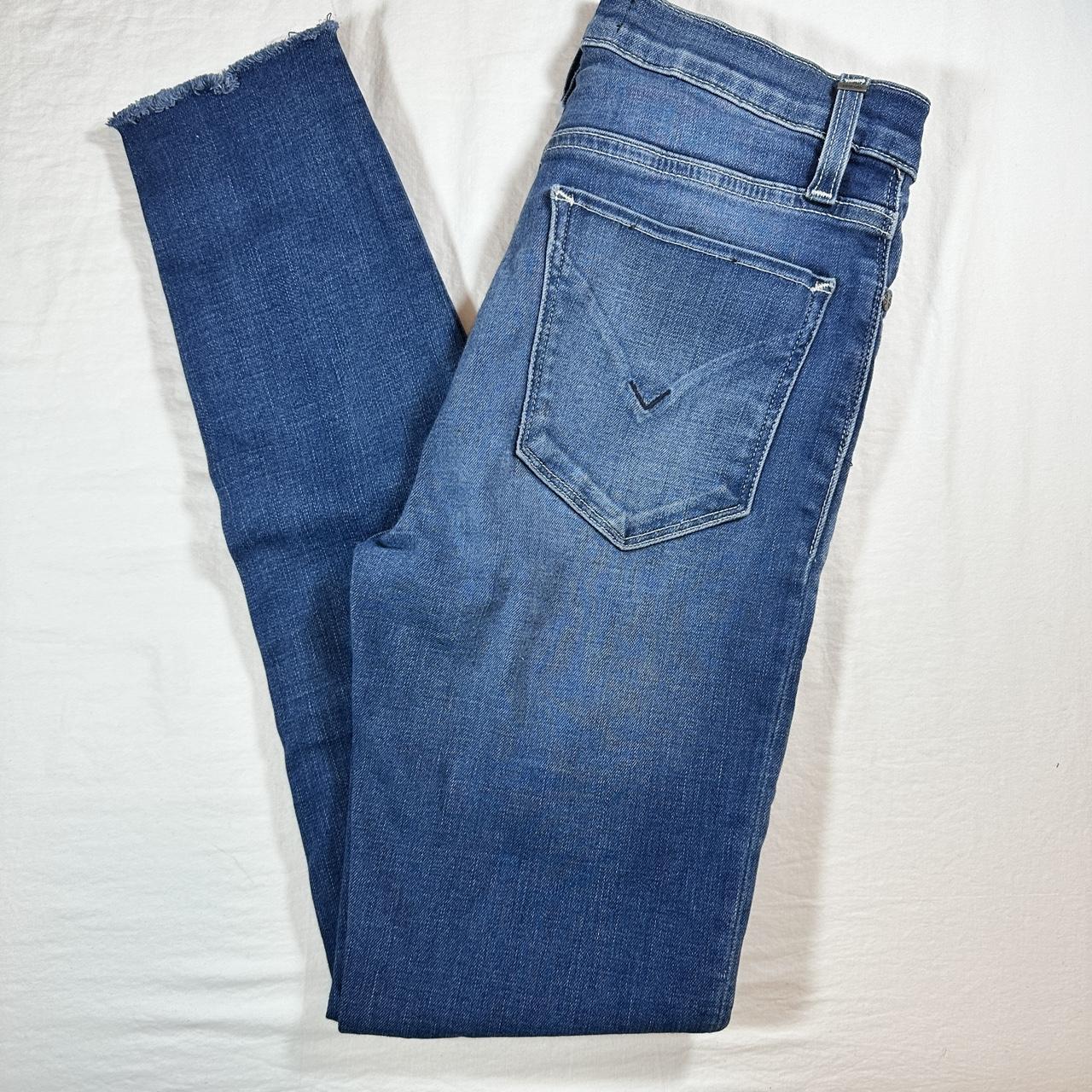 Hudson Jeans Women's Blue and Navy Jeans | Depop