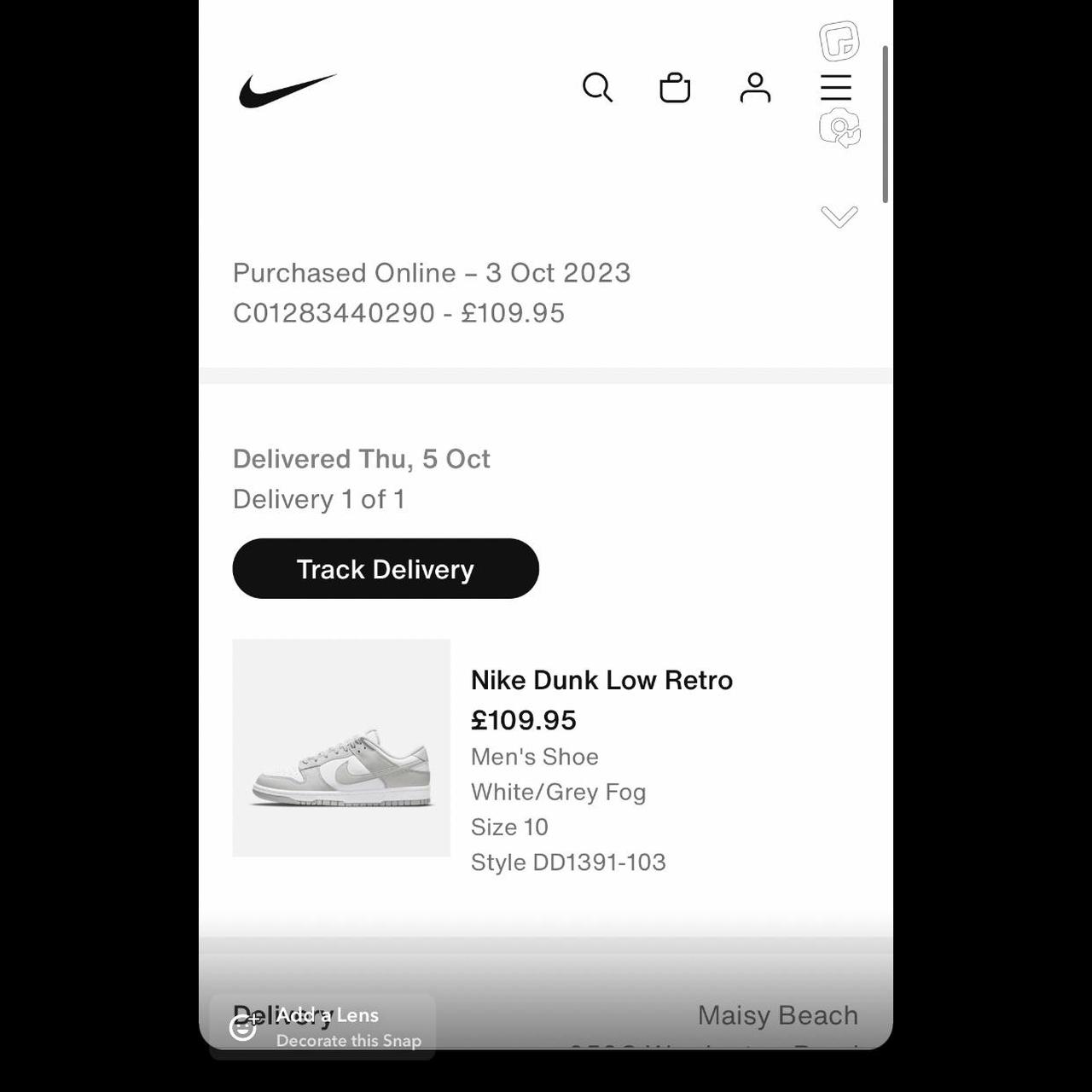 Nike order deals online