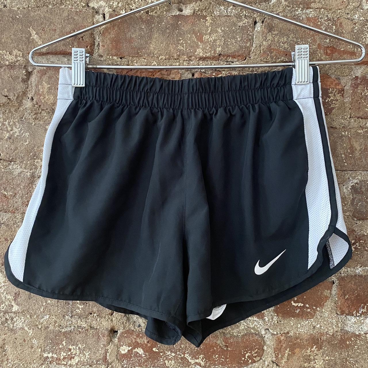 Black nike shorts outlet with white stripe