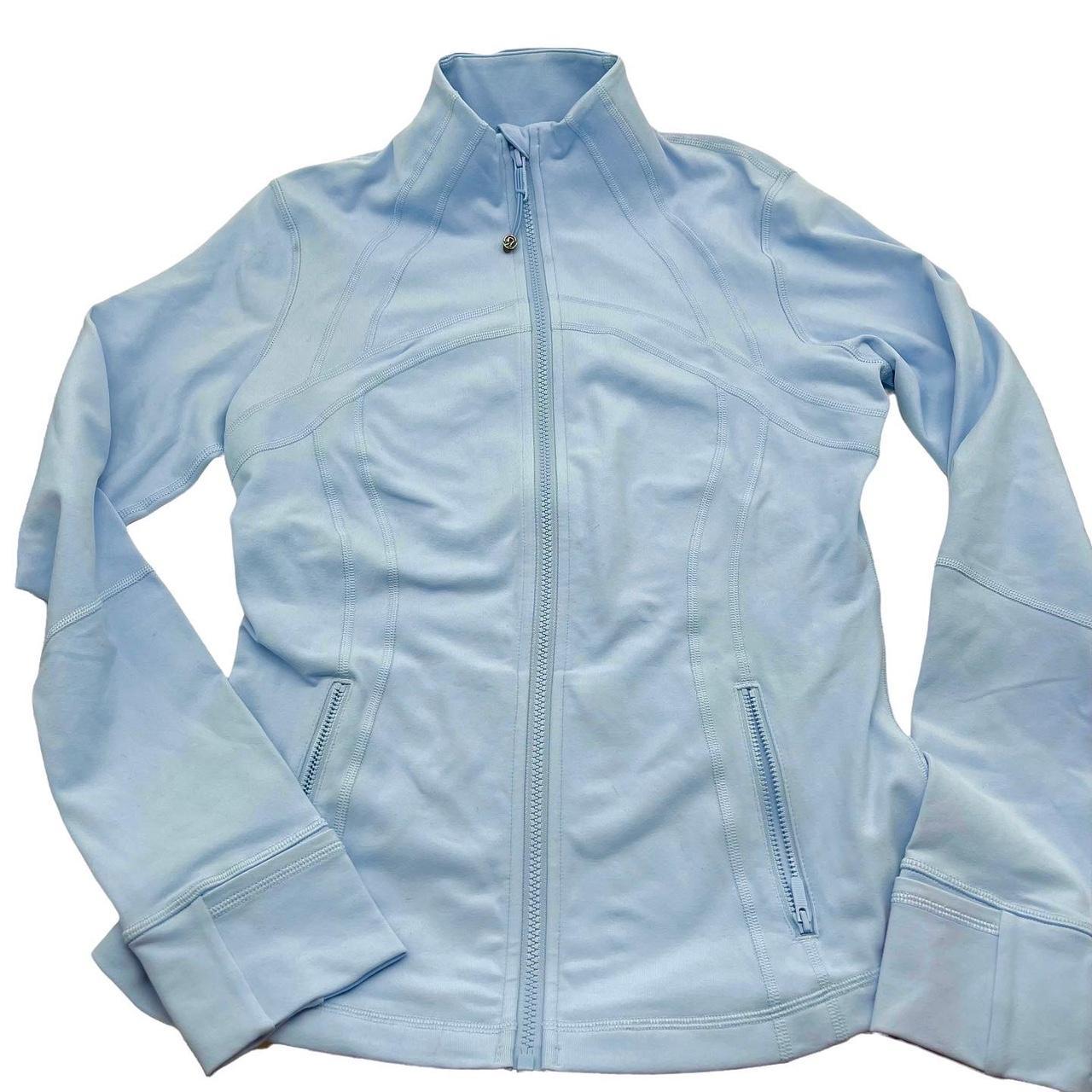 Lululemon Define Jacket Blue Linen Size 10 Super... - Depop