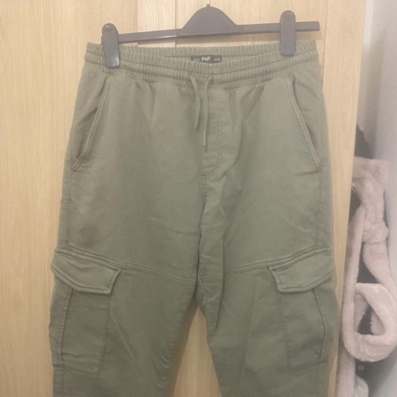 Men’s Green Cargo Trousers / Cargo Pants Waist 34’... - Depop