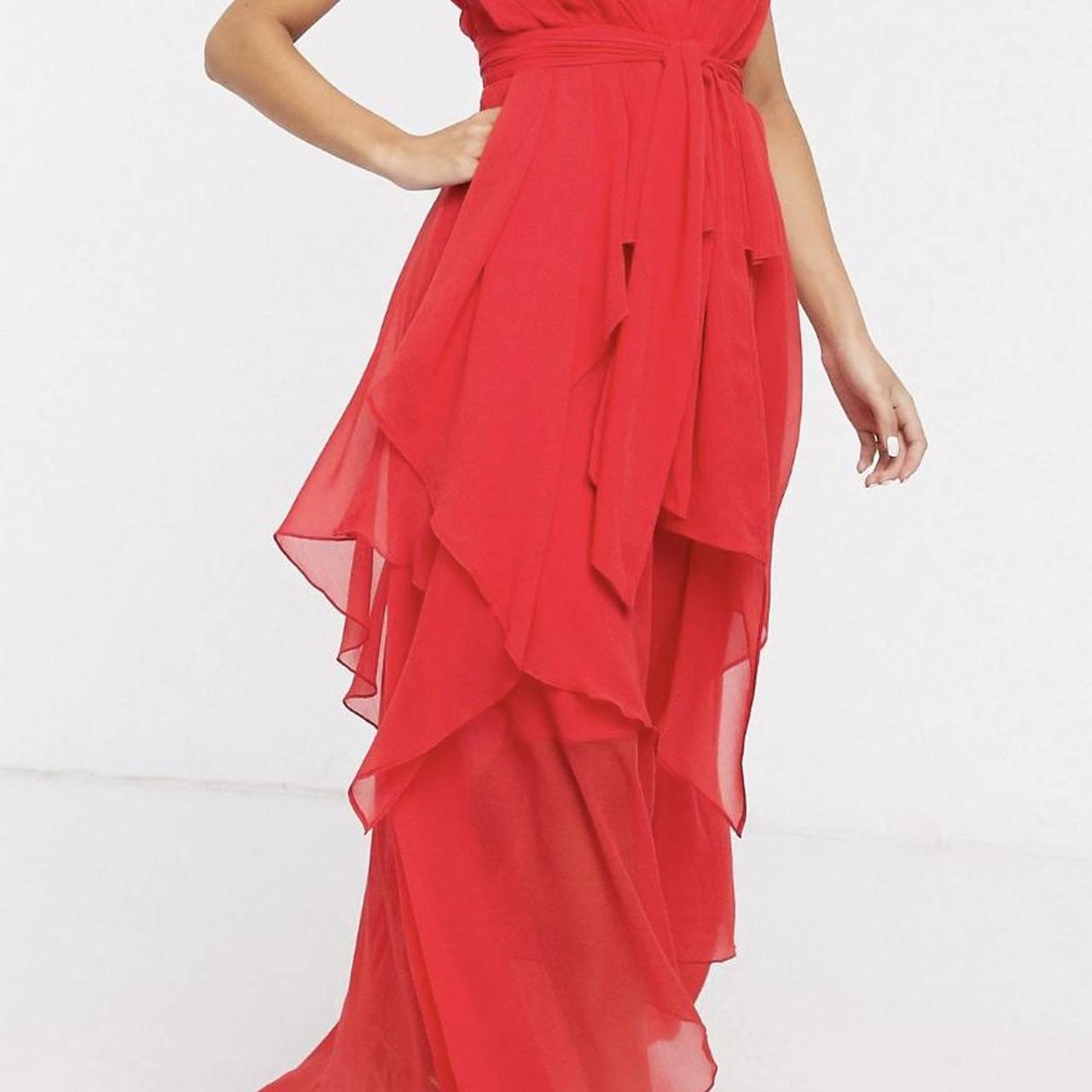 ASOS Women's Red Dress Depop