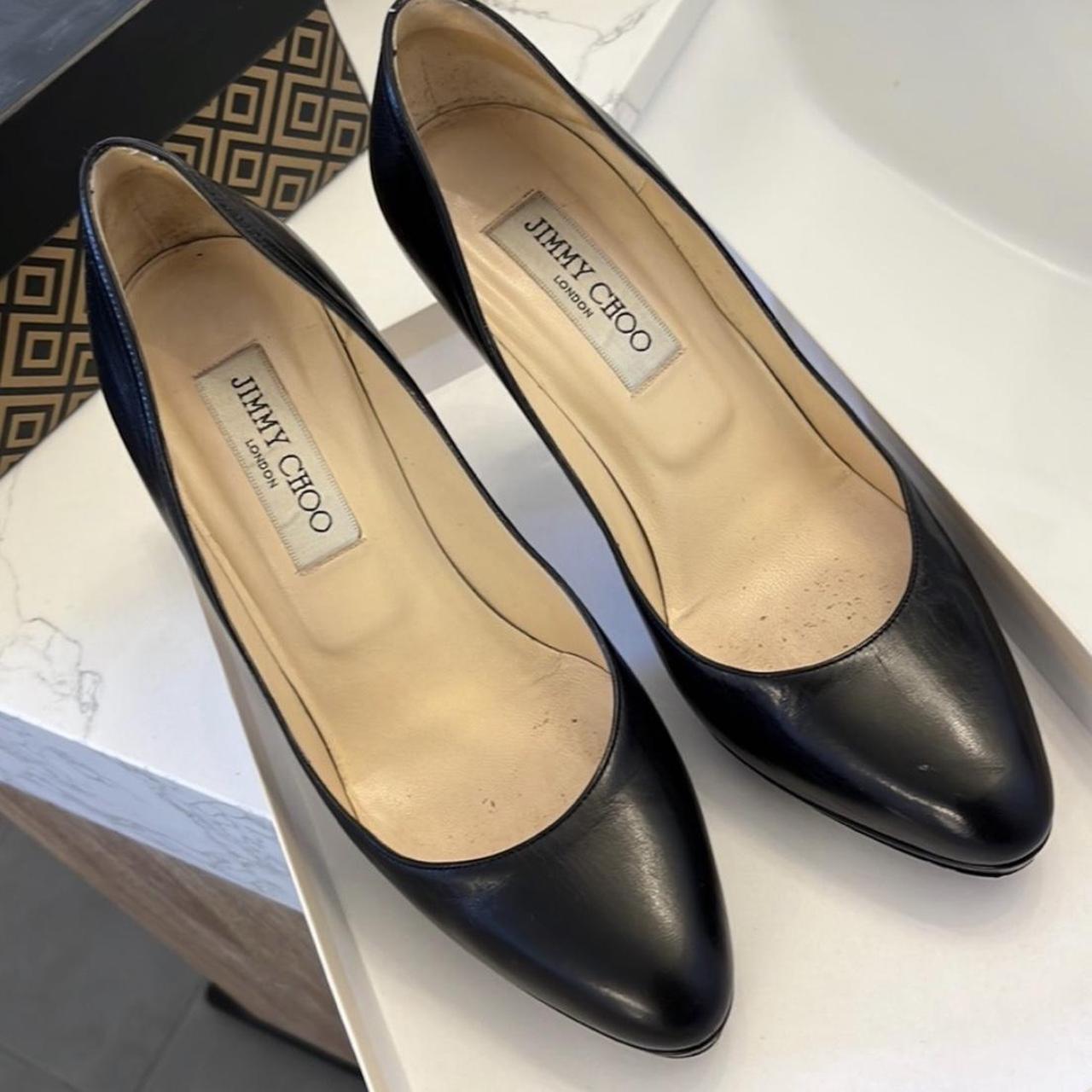 Jimmy Choo Aimee Kid Pump Heel Sz 37 Authentic... - Depop