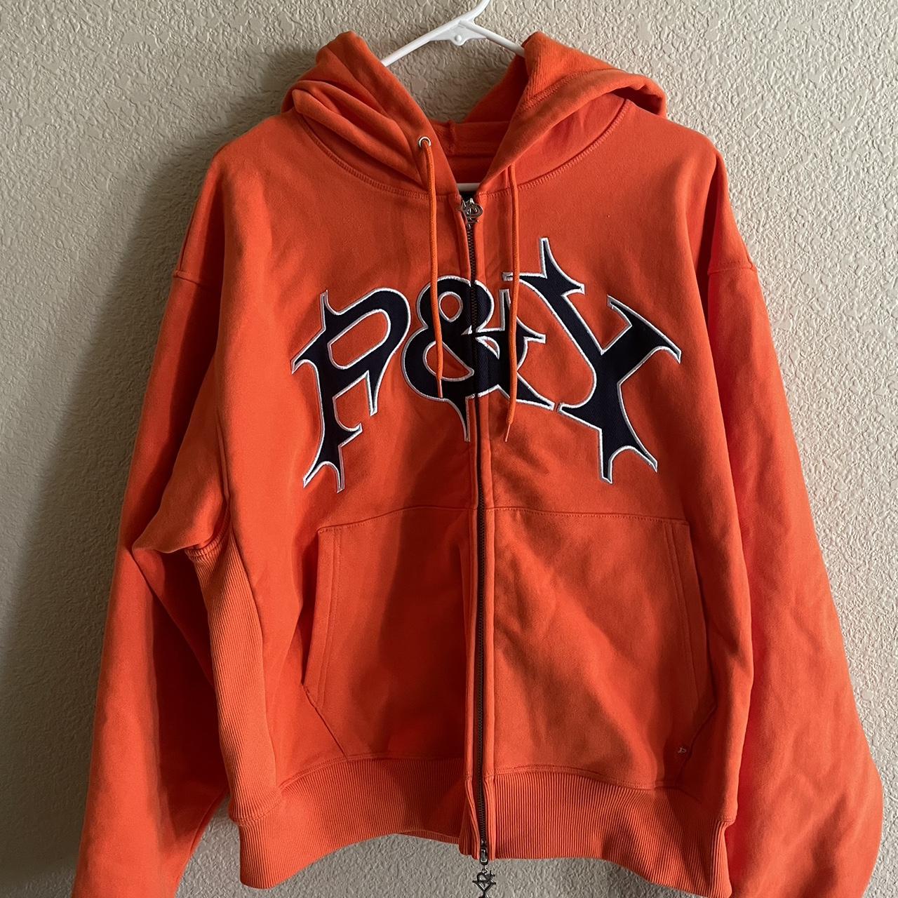 Orange punkandyo zip up hoodie, Size L (true to...