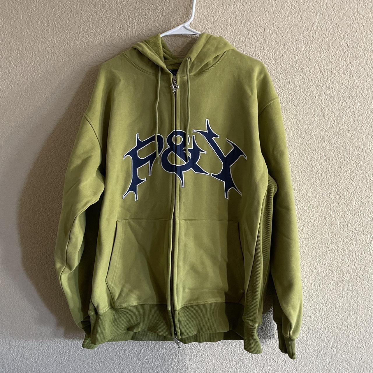 Olive punkandyo zip up hoodie Size L (true to - Depop