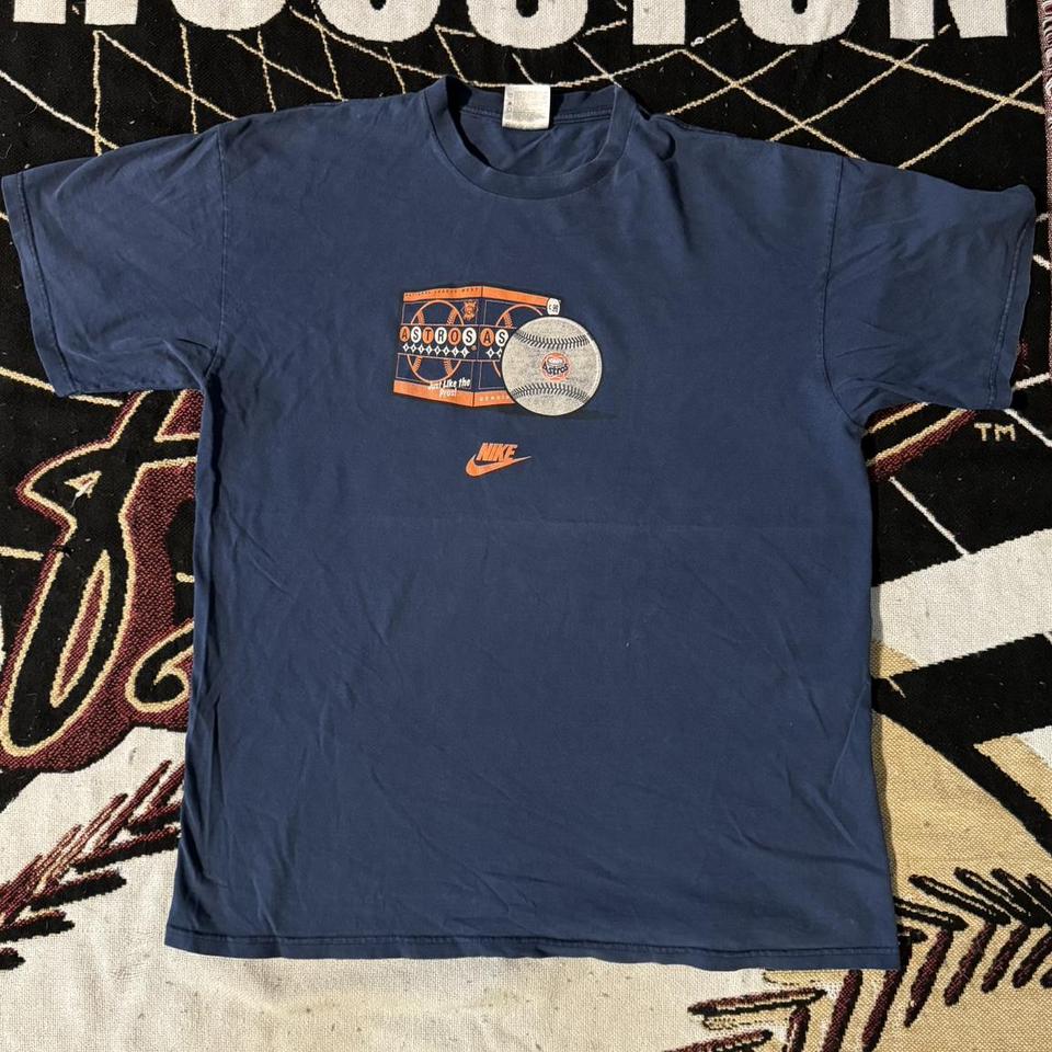 Vintage 90s Nike Houston Astros t shirt - Orange - - Depop