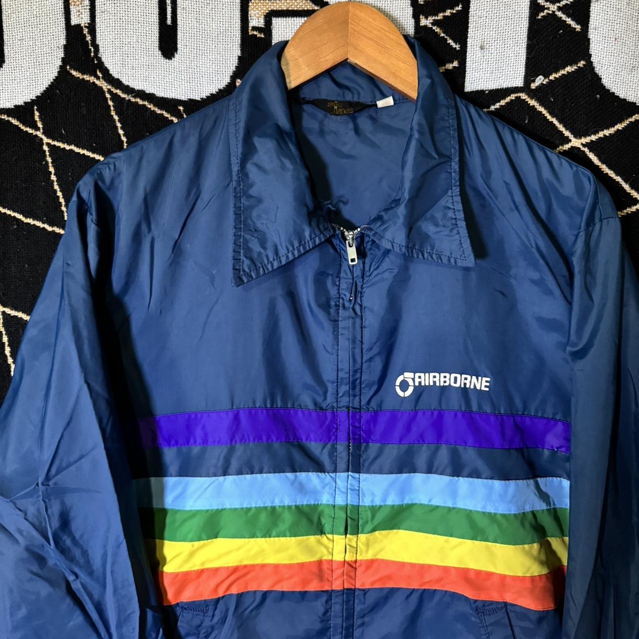 Rainbow windbreaker jacket hotsell