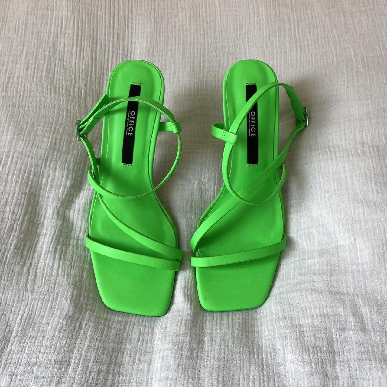 OFFICE LONDON neon green heels. Size 37. Good... - Depop