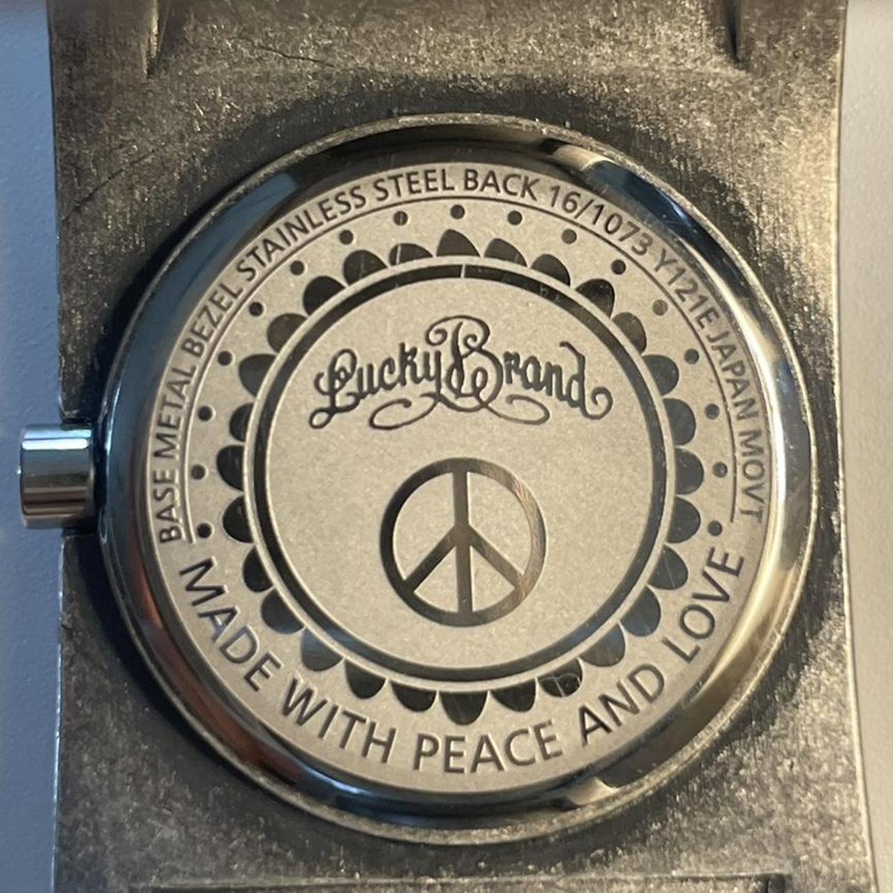 LuckyBrand Stainless Steel Peace Sign Watch..., image size:1280x1280