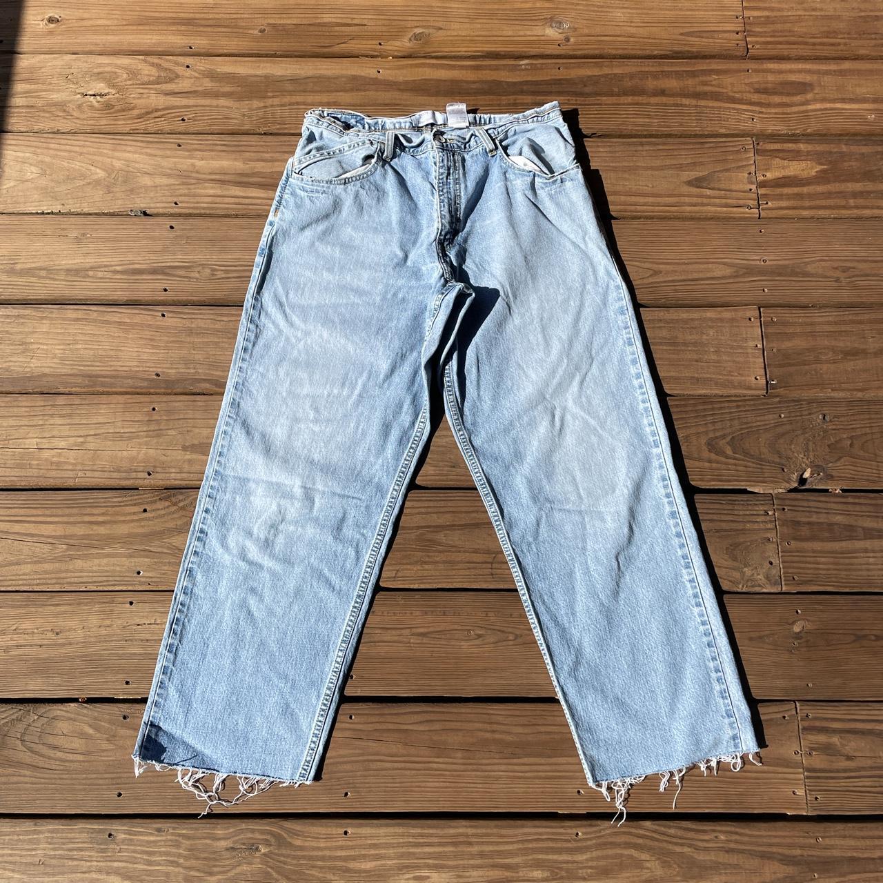 Levis silvertab baggy jeans, light blue, size 34... - Depop