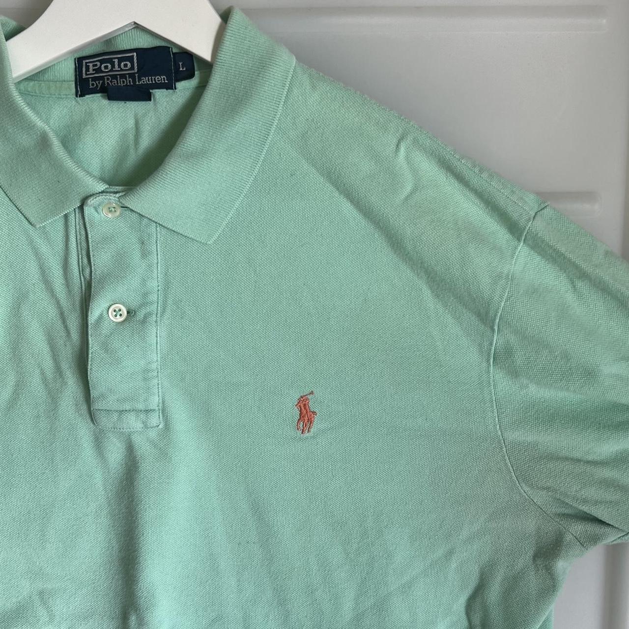 POLO RALPH LAUREN MINT GREEN- POLO SHIRT / / 100% ... - Depop