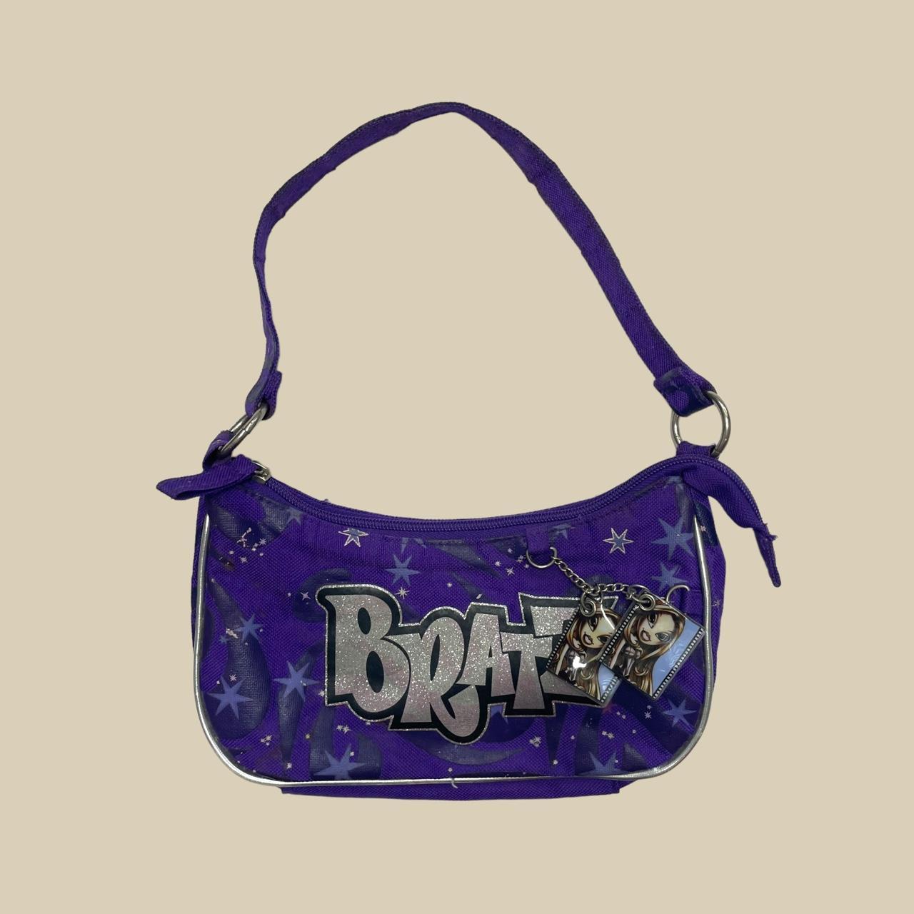 Bratz Fashion Pixiez Glitter Pink & Purple With Pink & Purple Butterfly  Charm Handbag