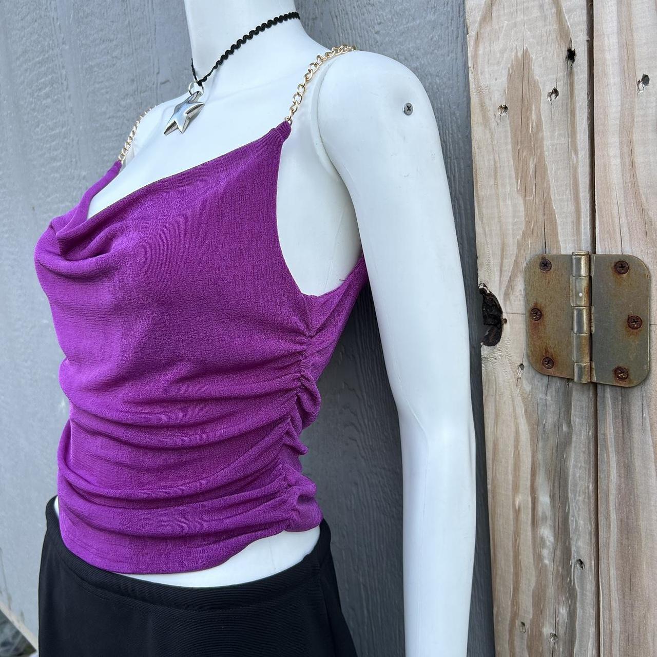 Preloved Women's Tank top - Purple/Gold - S – vin… - image 5