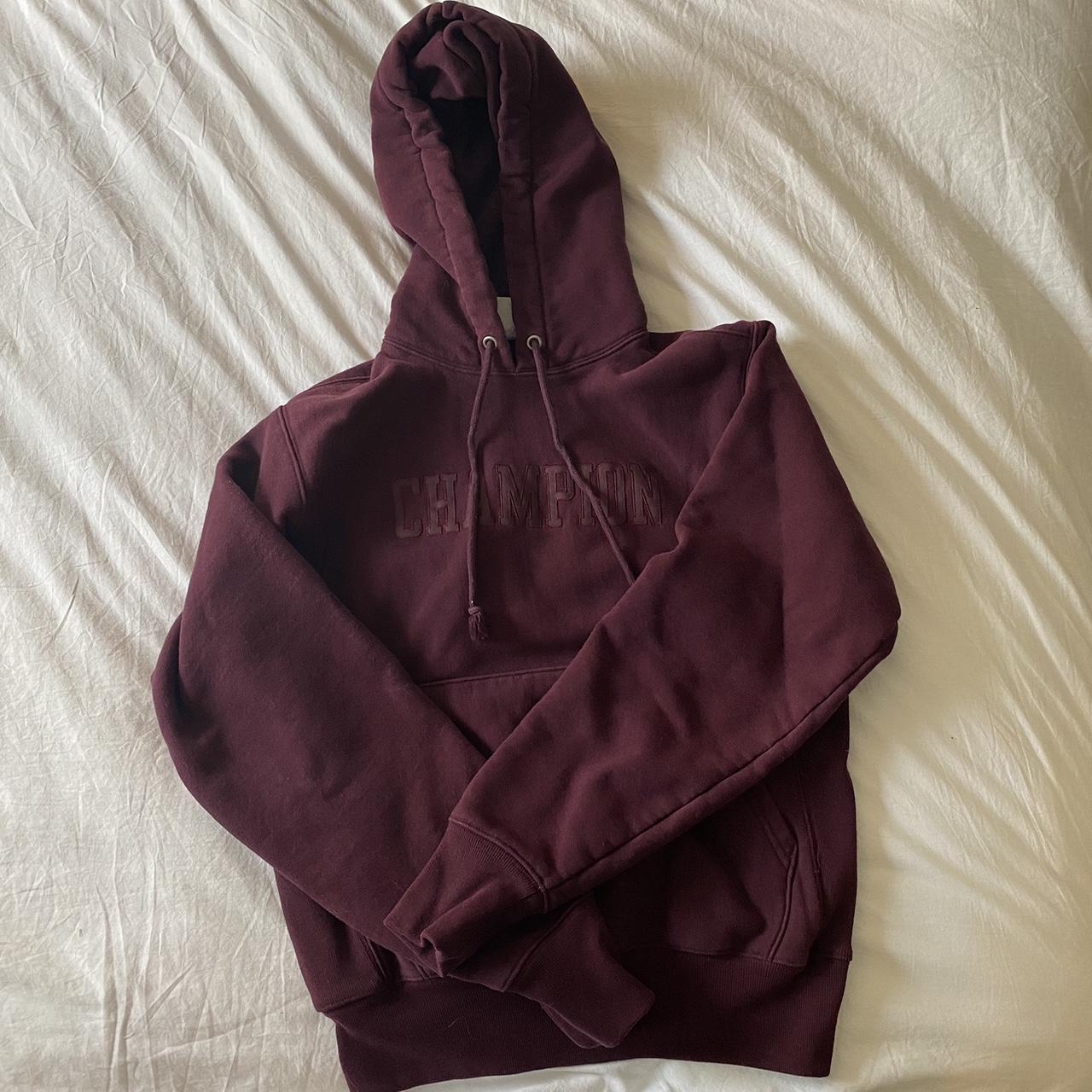 Champion maroon outlet hoodie womens