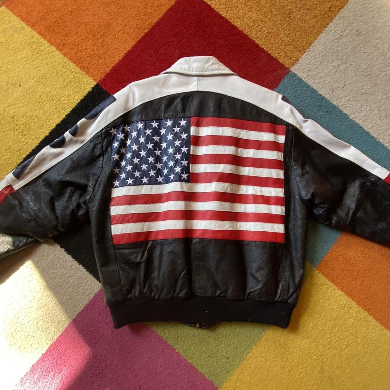 Most insane 90's genuine leather jacket. Big - Depop