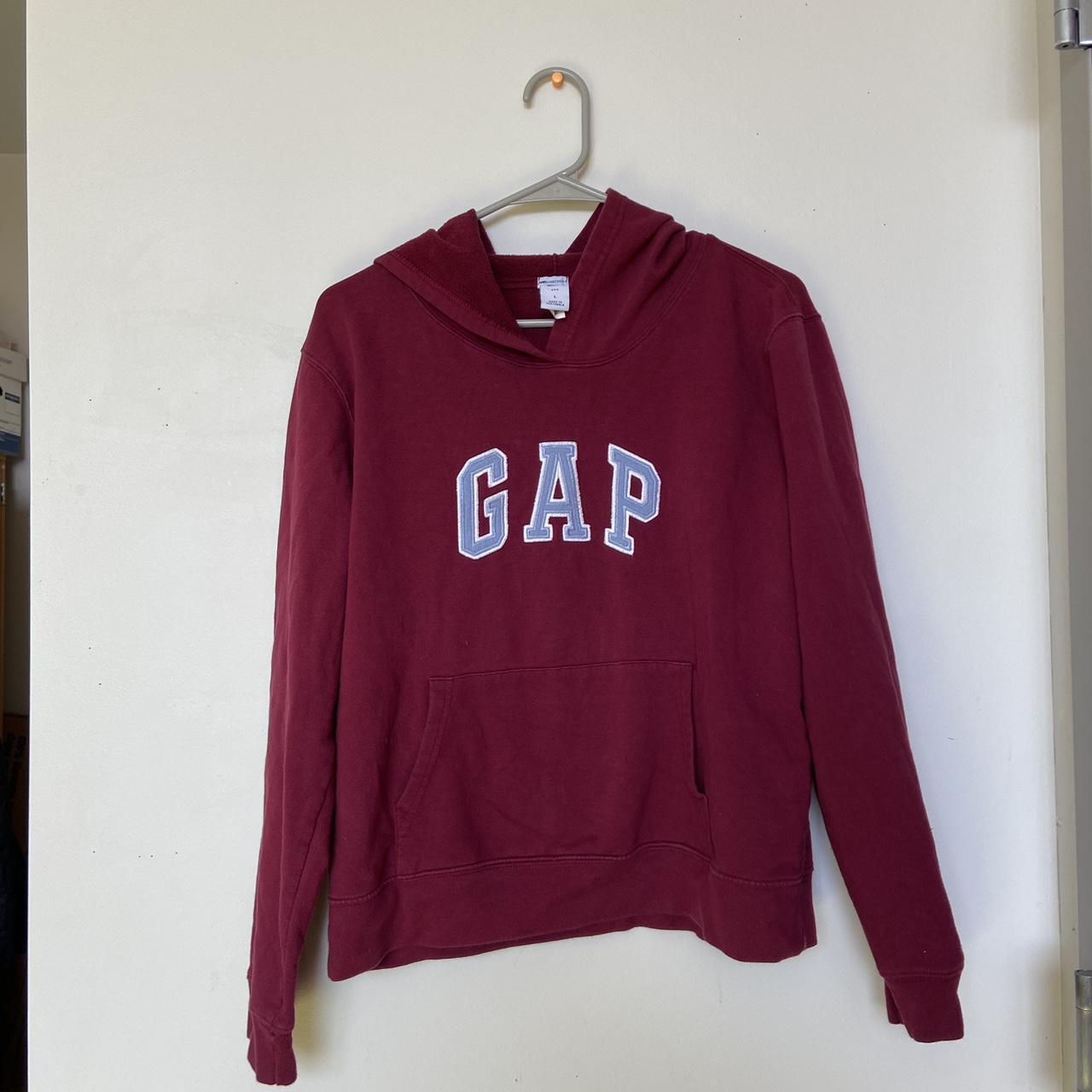 Gap Women's Burgundy Sweatshirt | Depop