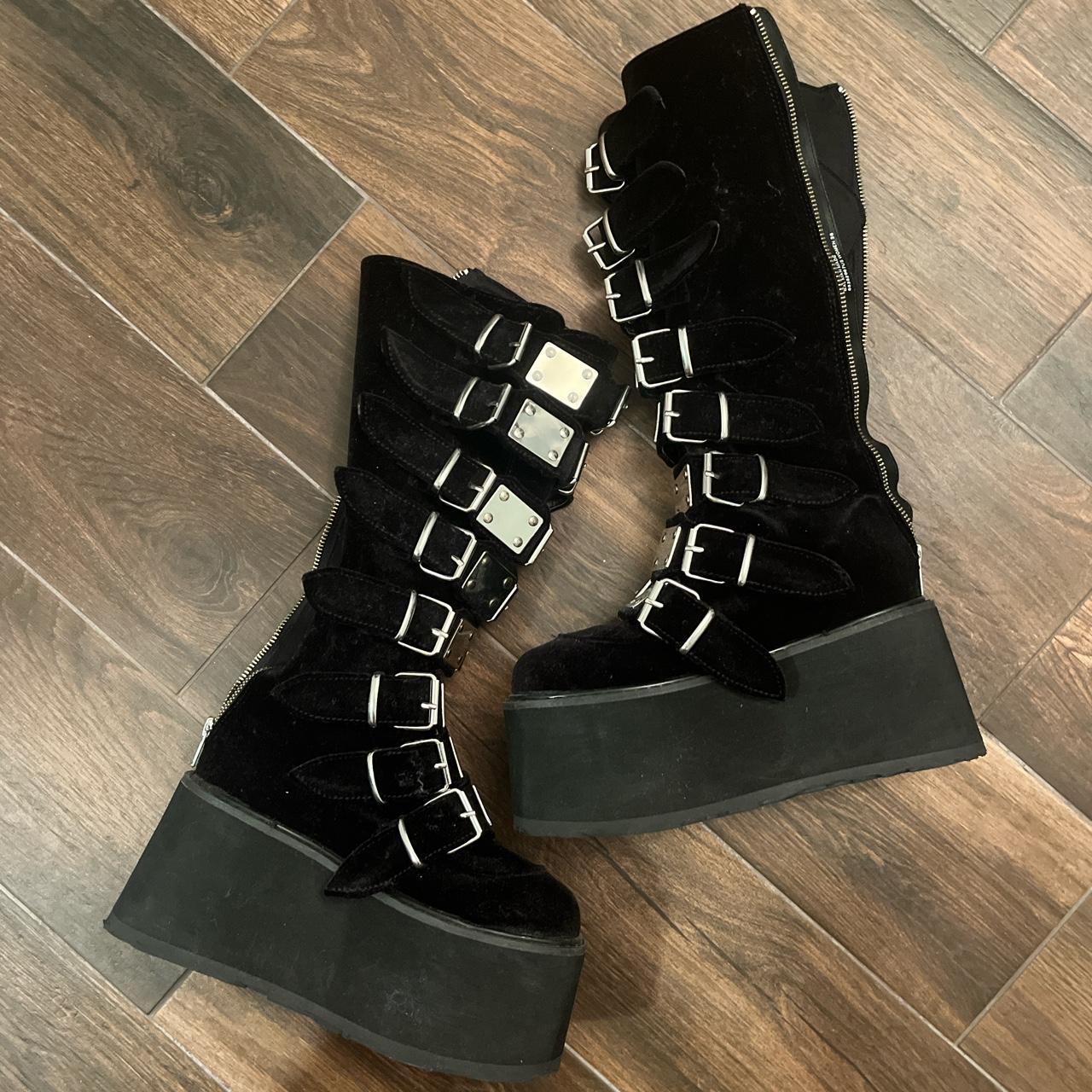 demonia velvet boots