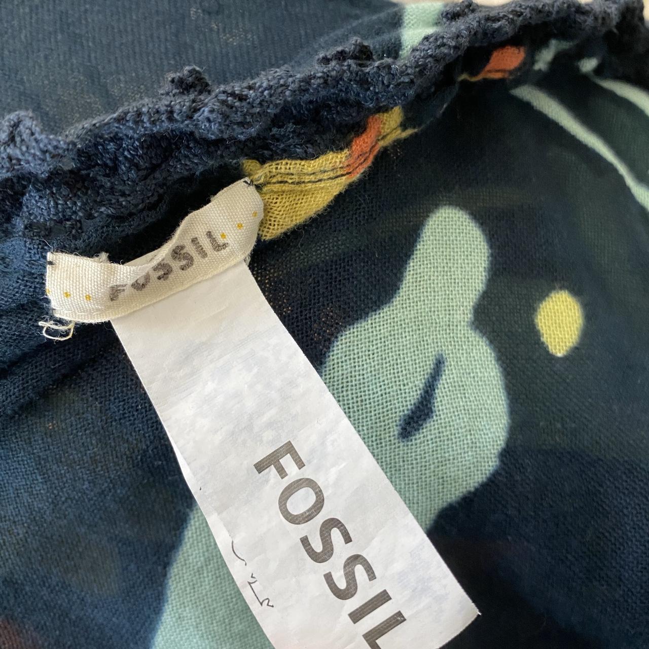 Fossil Women's Scarf - Multi/Blue – Fossil Floral… - image 2