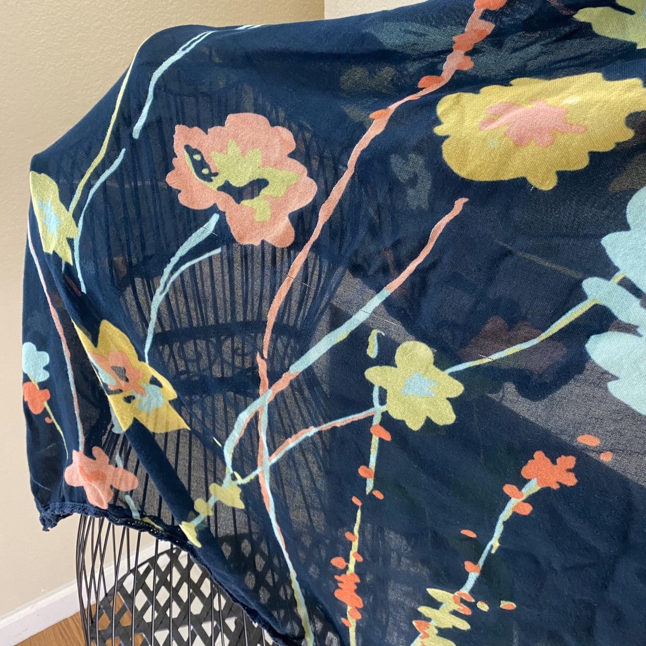 Fossil Women's Scarf - Multi/Blue – Fossil Floral… - image 4