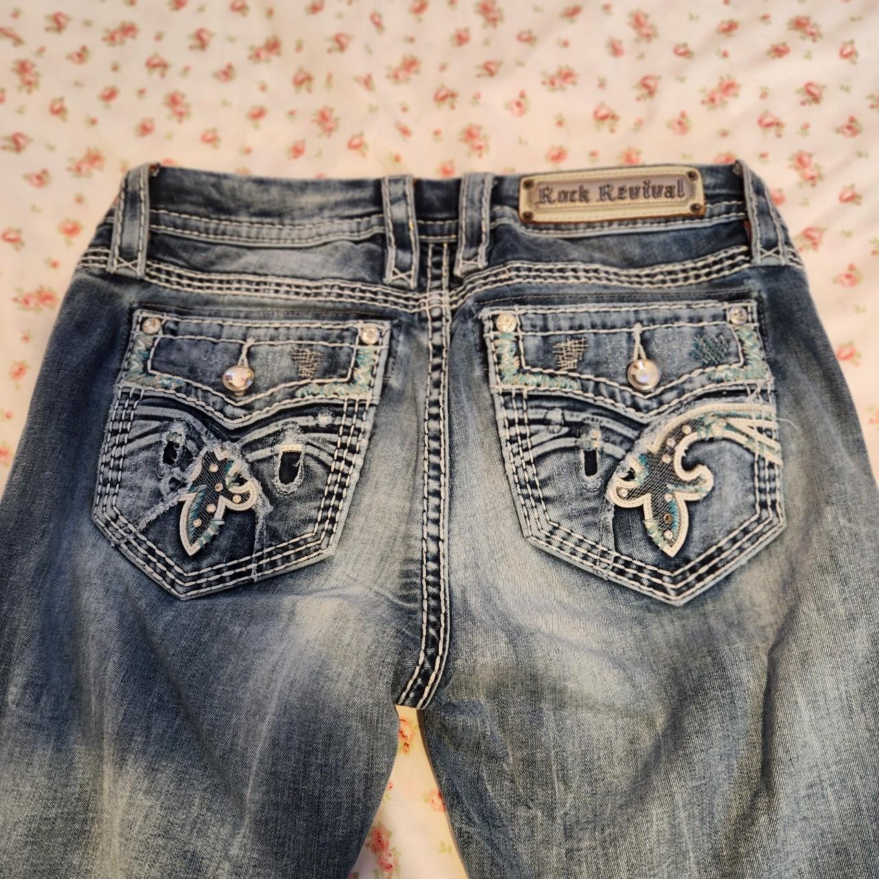 Vintage Rock Revival Kyla Jeans ♡Size: 29 ♡Mid... - Depop