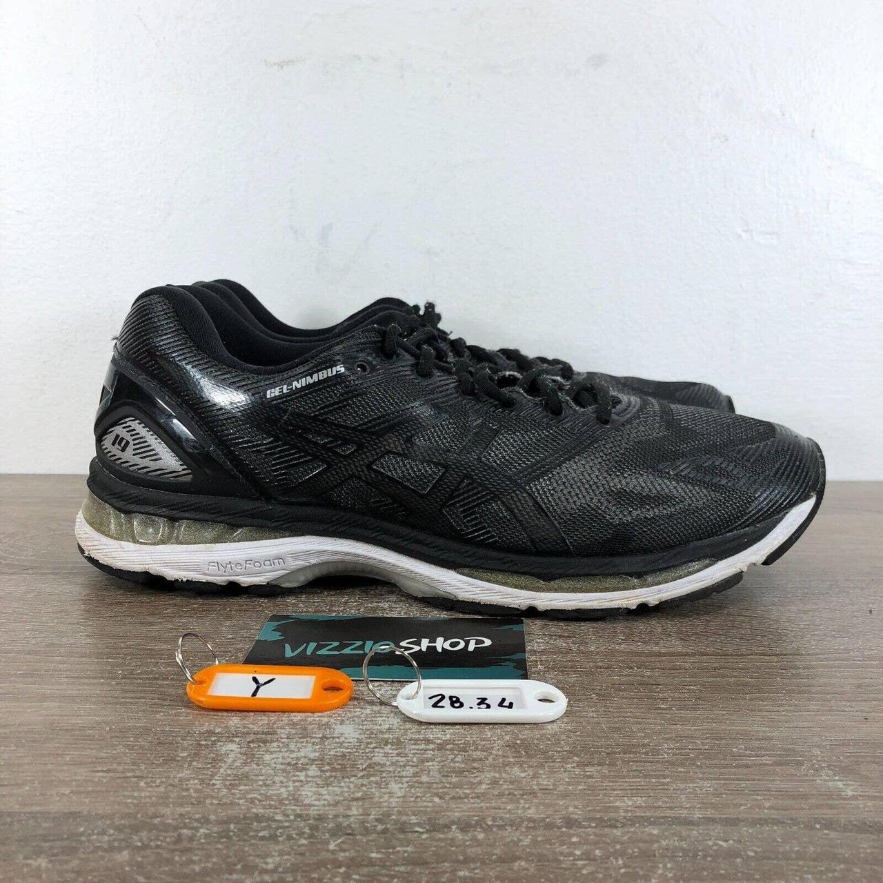 Asics GEL Nimbus 19 Black Silver Running Shoes Depop