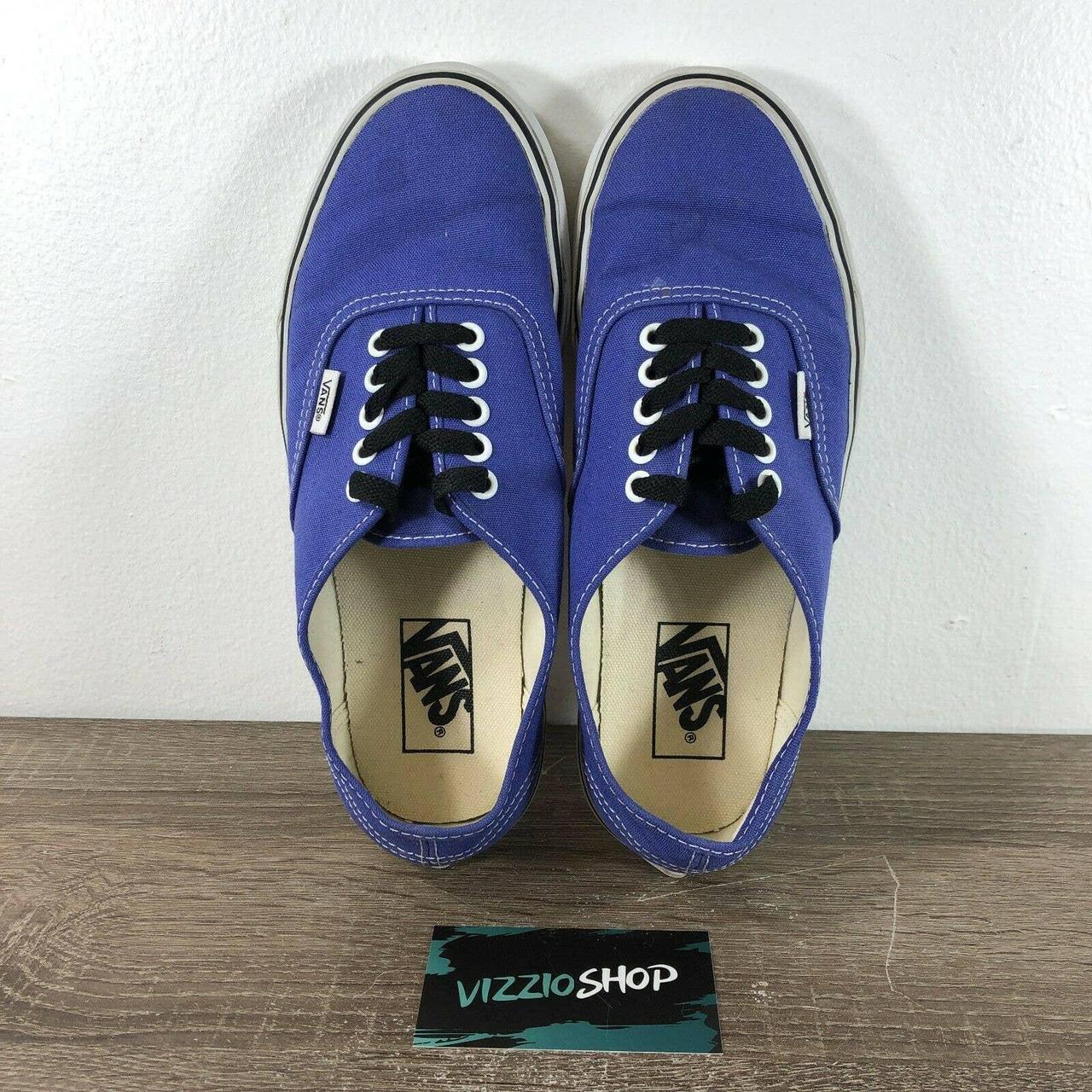 Blue vans with outlet black laces