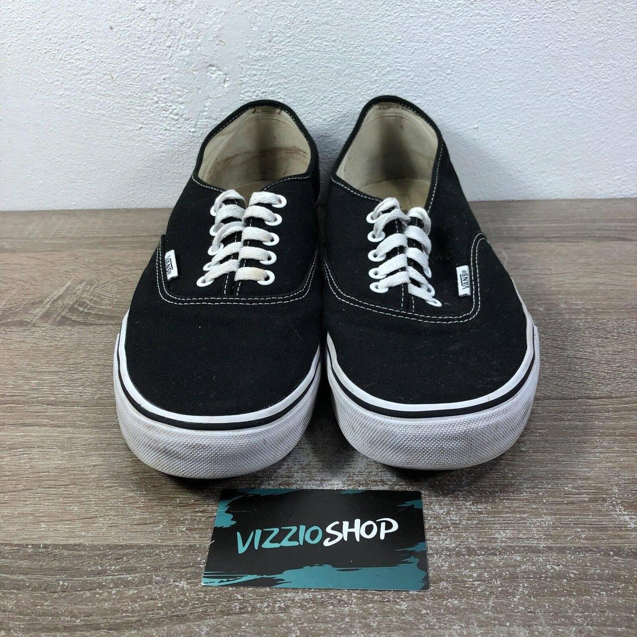 Vans Authentic Low Top Lace Up Black Skate Sneakers... - Depop