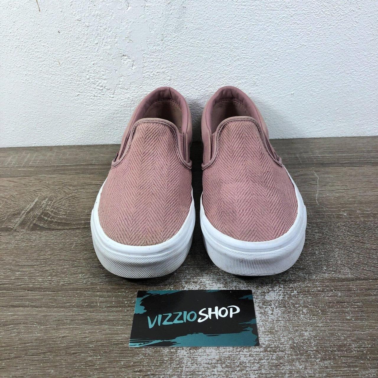 Vans herringbone 2025 slip on rose