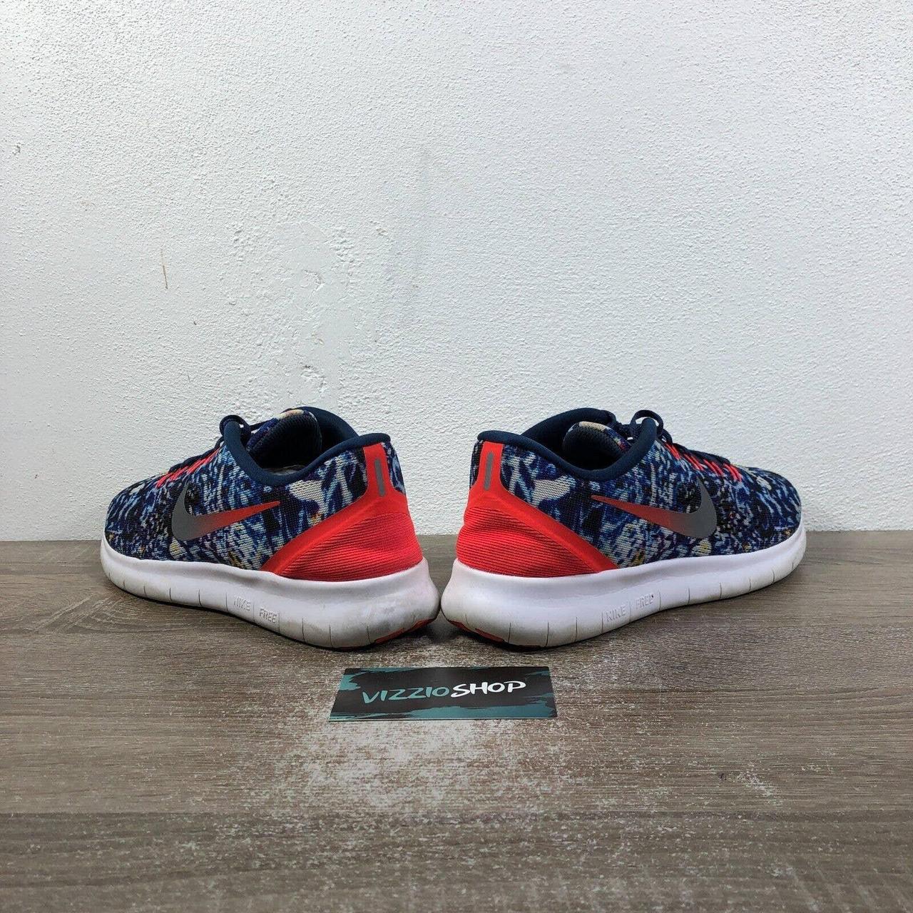 Nike Free RN Jungle Pack Blue Red Print Running