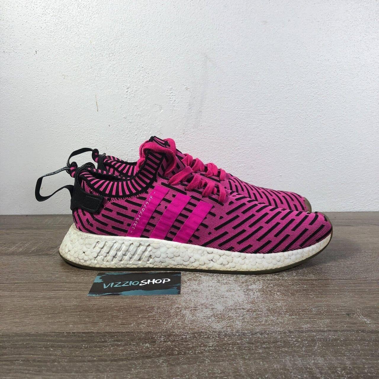 Men's adidas nmd white and clearance pink