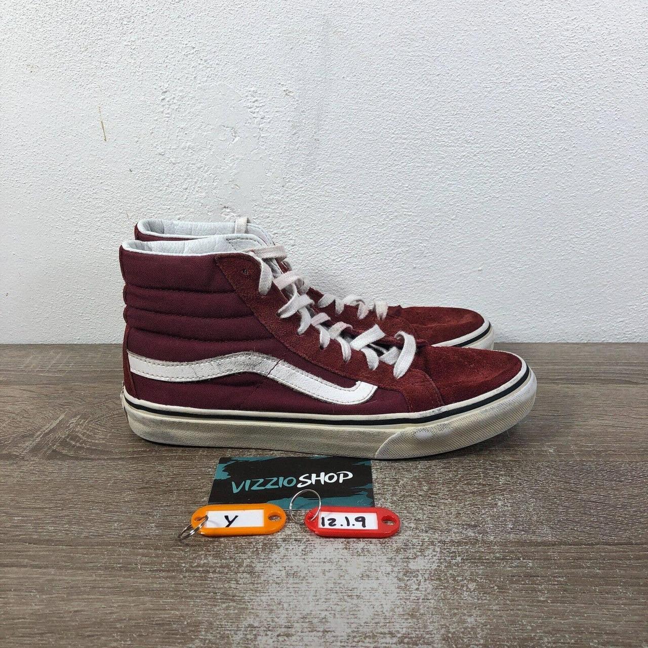 Burgundy sk8 best sale hi vans