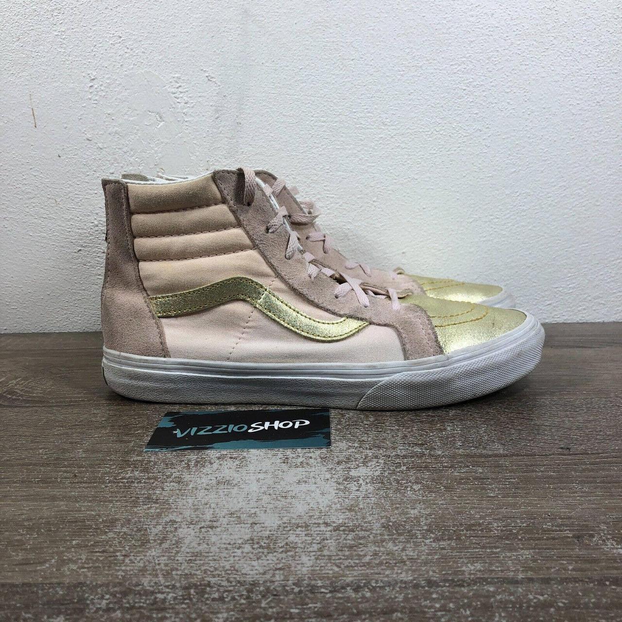 Rose gold shop vans sk8 hi