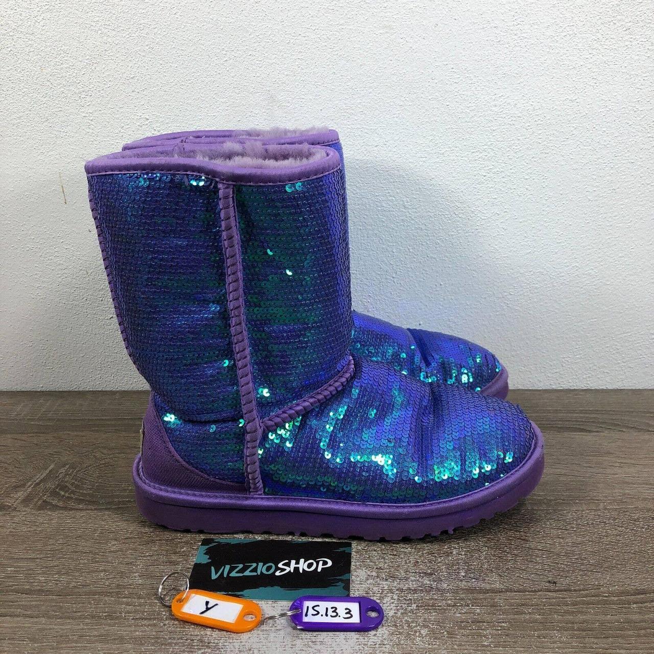 purple sparkly uggs