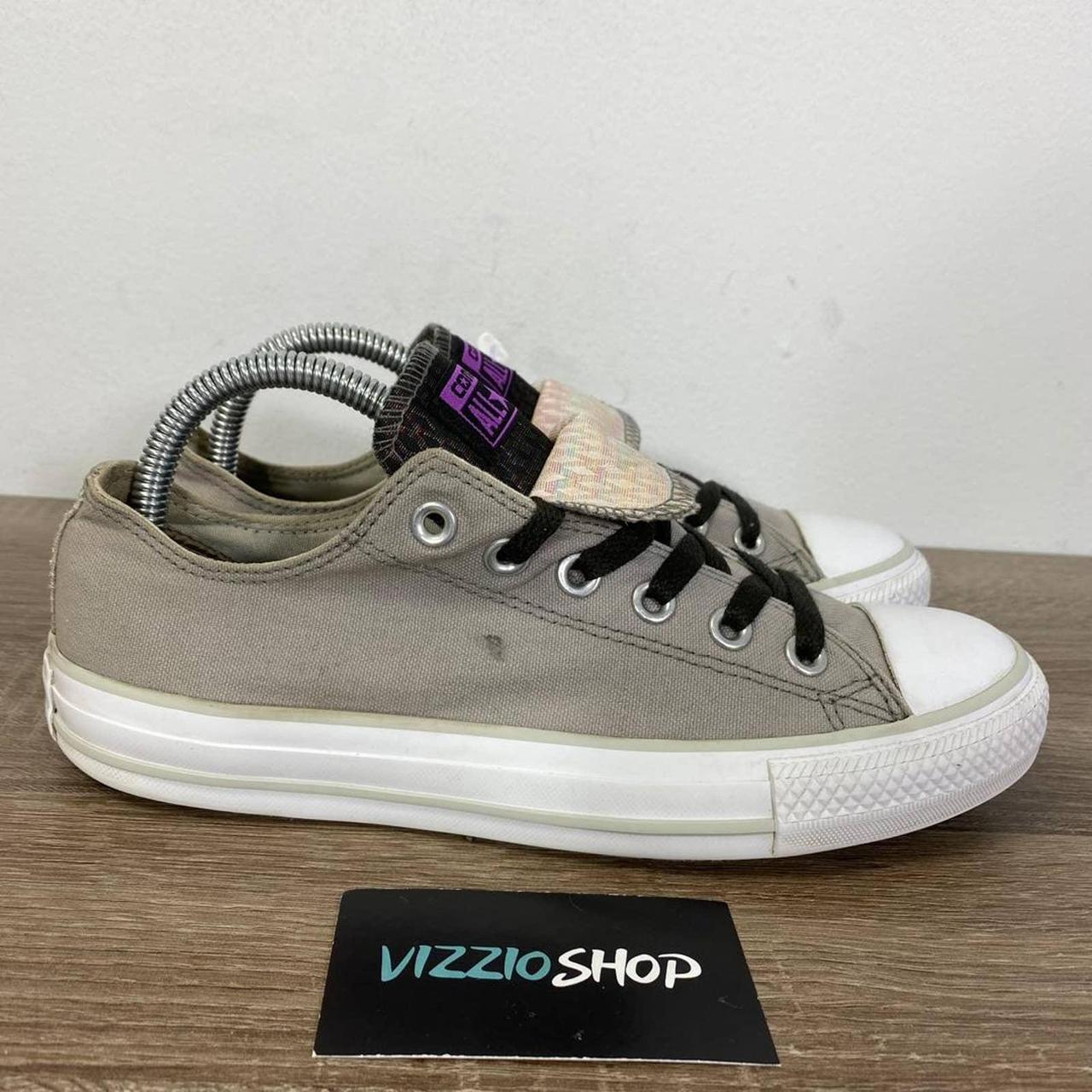 converse double tongue grey