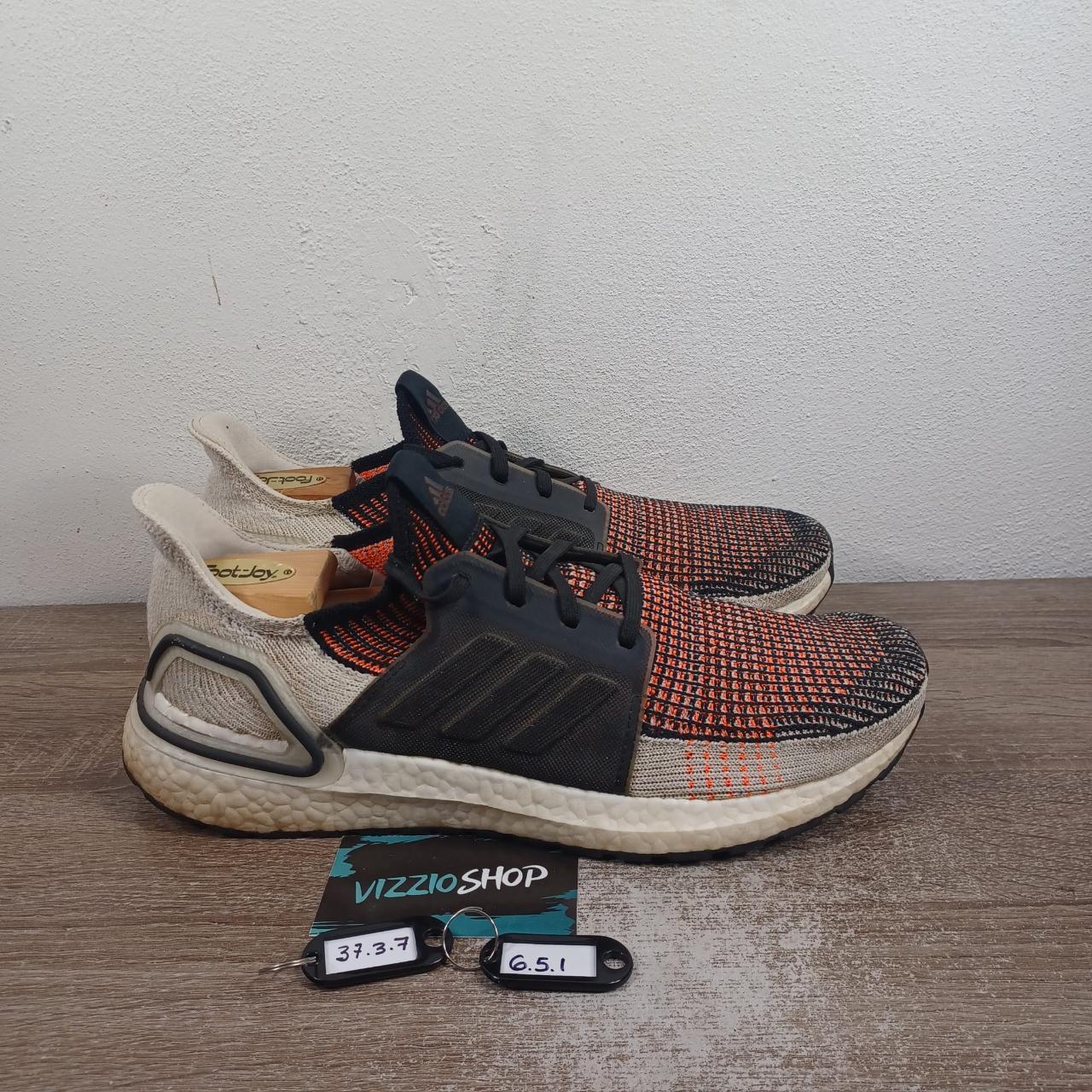 Adidas ultra boost 2019 hotsell black white solar orange