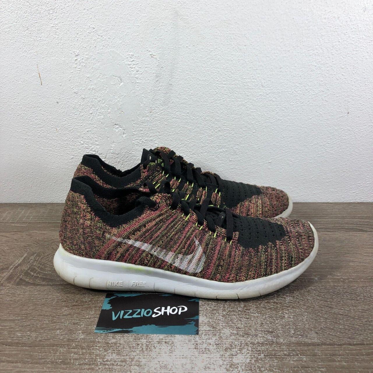 Nike Free Run Flyknit OC Olympic Multicolor Neon. Depop