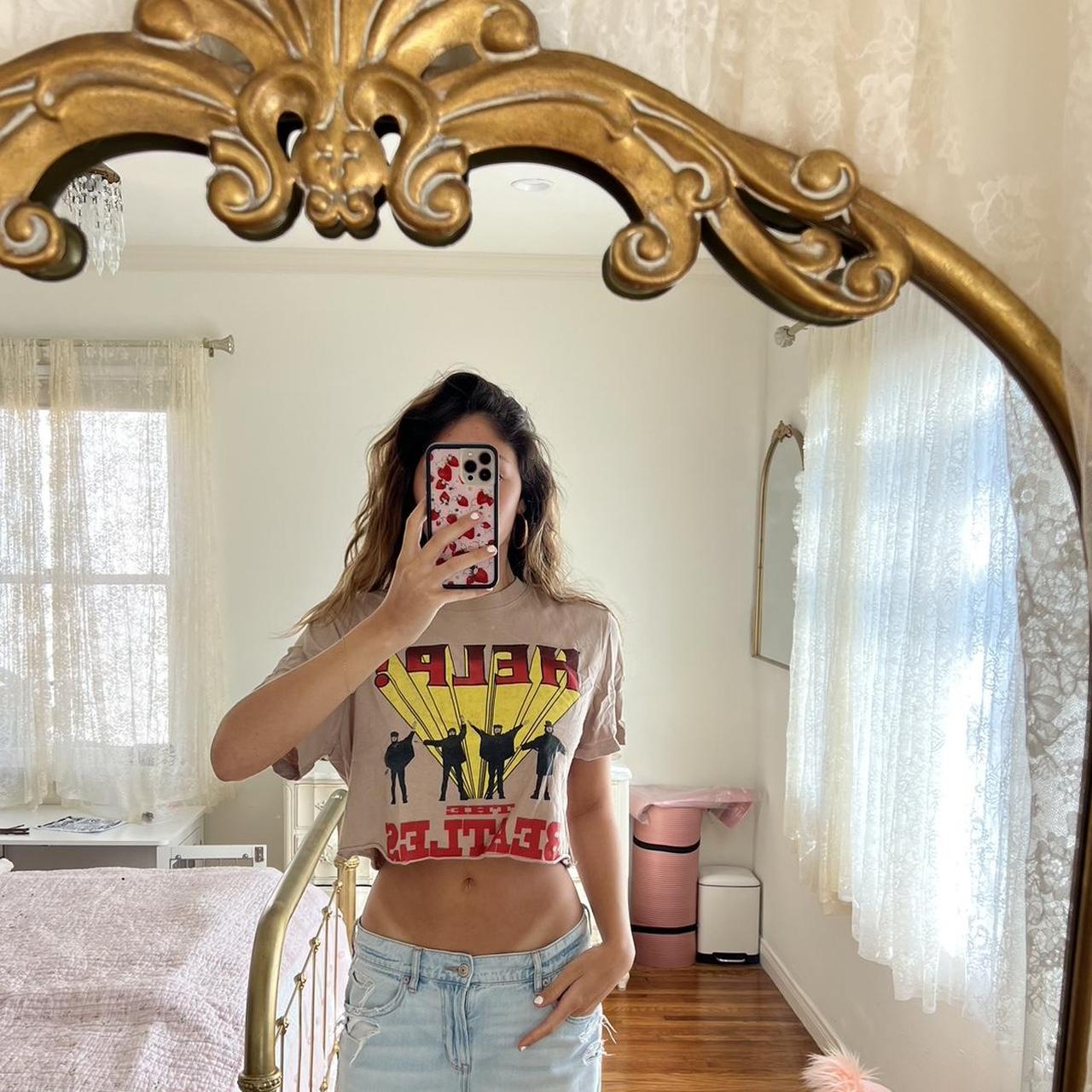 Beatles “help” Cropped Tee - Depop