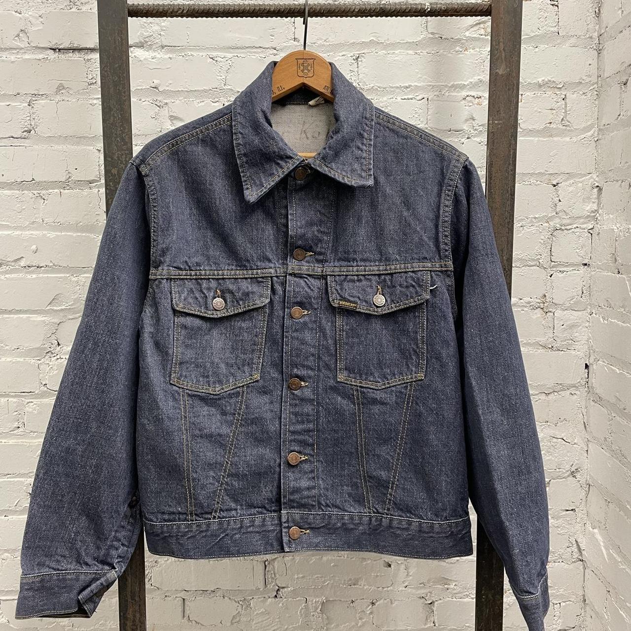 1970s Selvaged Denim Type 3 Vintage Jacket. Size... - Depop