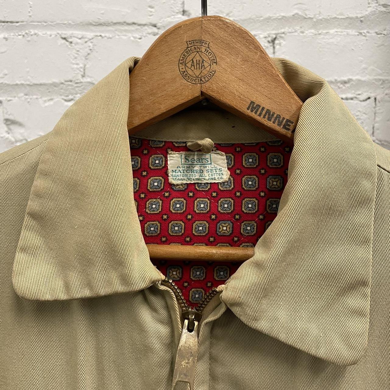 1960s Army Twill Vintage Sears Jacket. Size X-Large,... - Depop