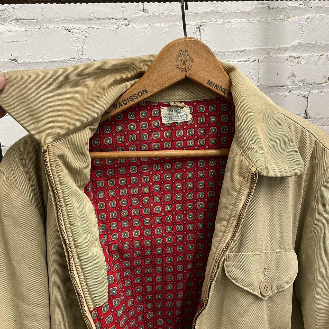 1960s Army Twill Vintage Sears Jacket. Size X-Large,... - Depop