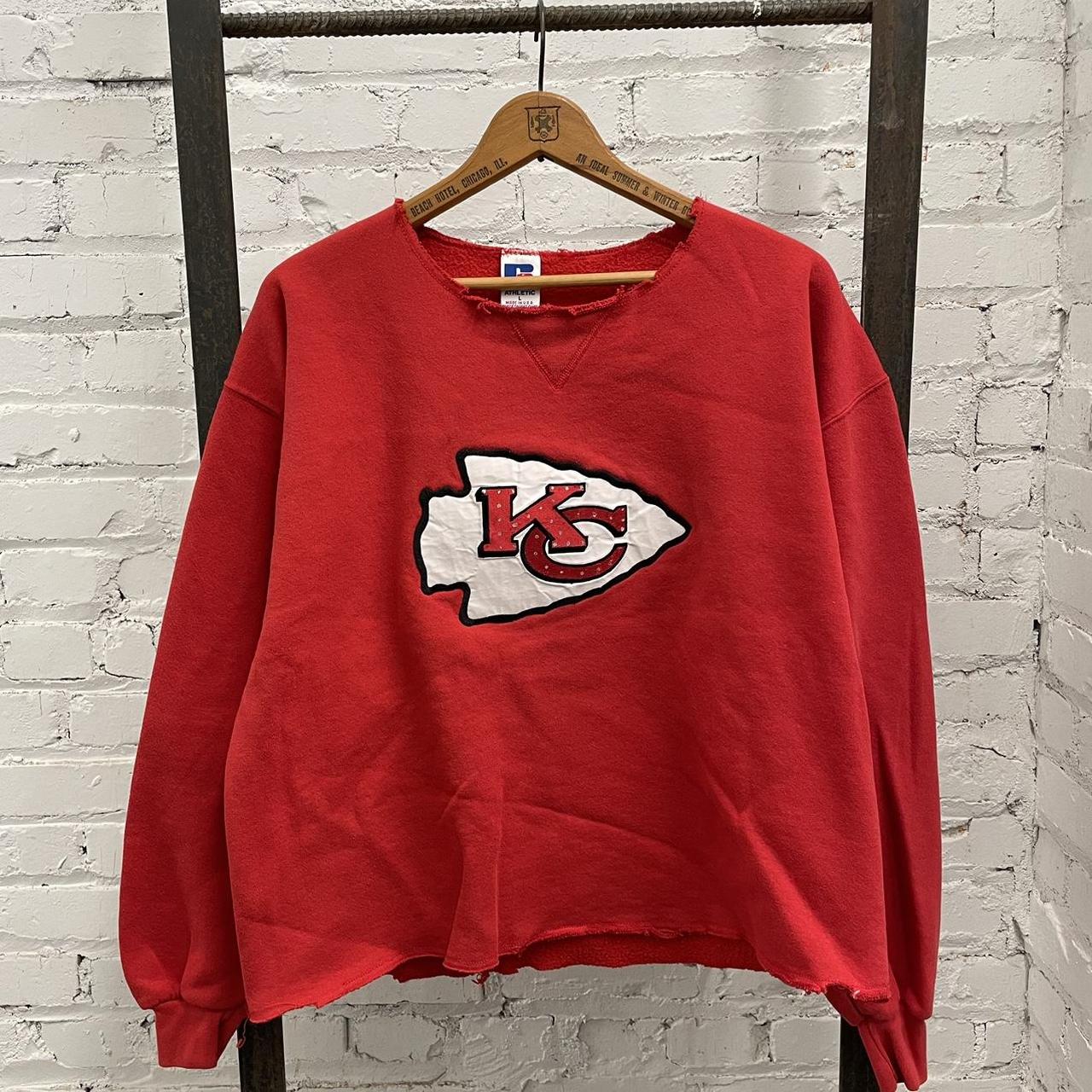 Vintage Kansas City Chiefs Big Spellout Crewneck - Depop