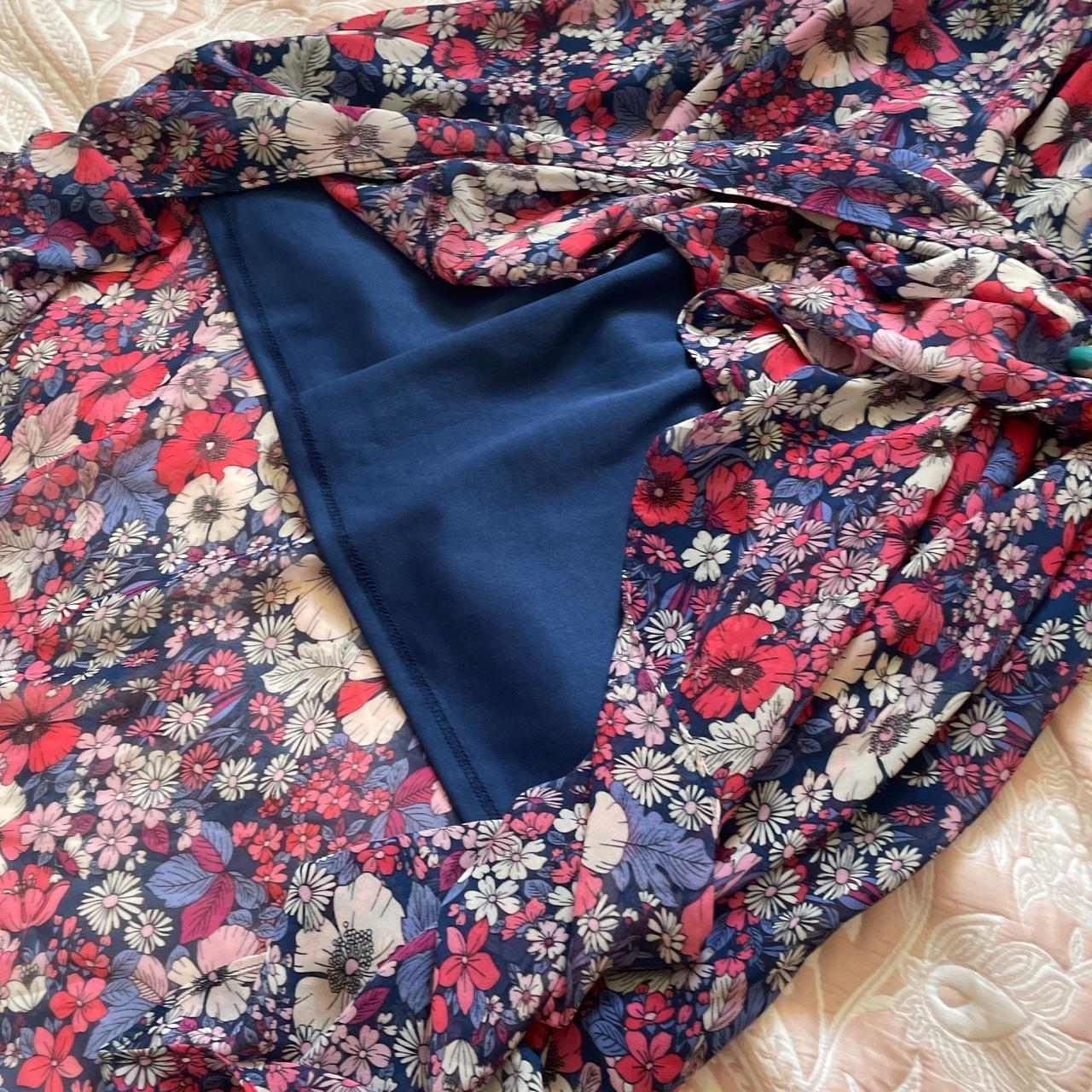 BCBG PARIS XS Floral Midi Asymmetrical Dress This Depop