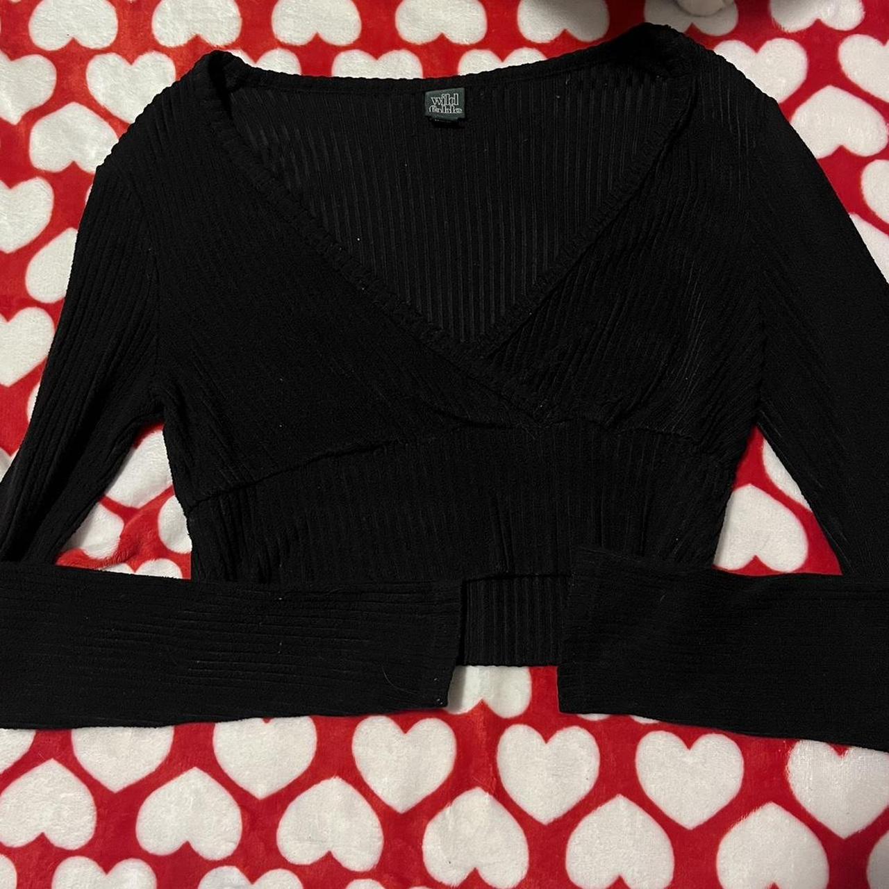 black target cross v neck long sleeve perfect - Depop