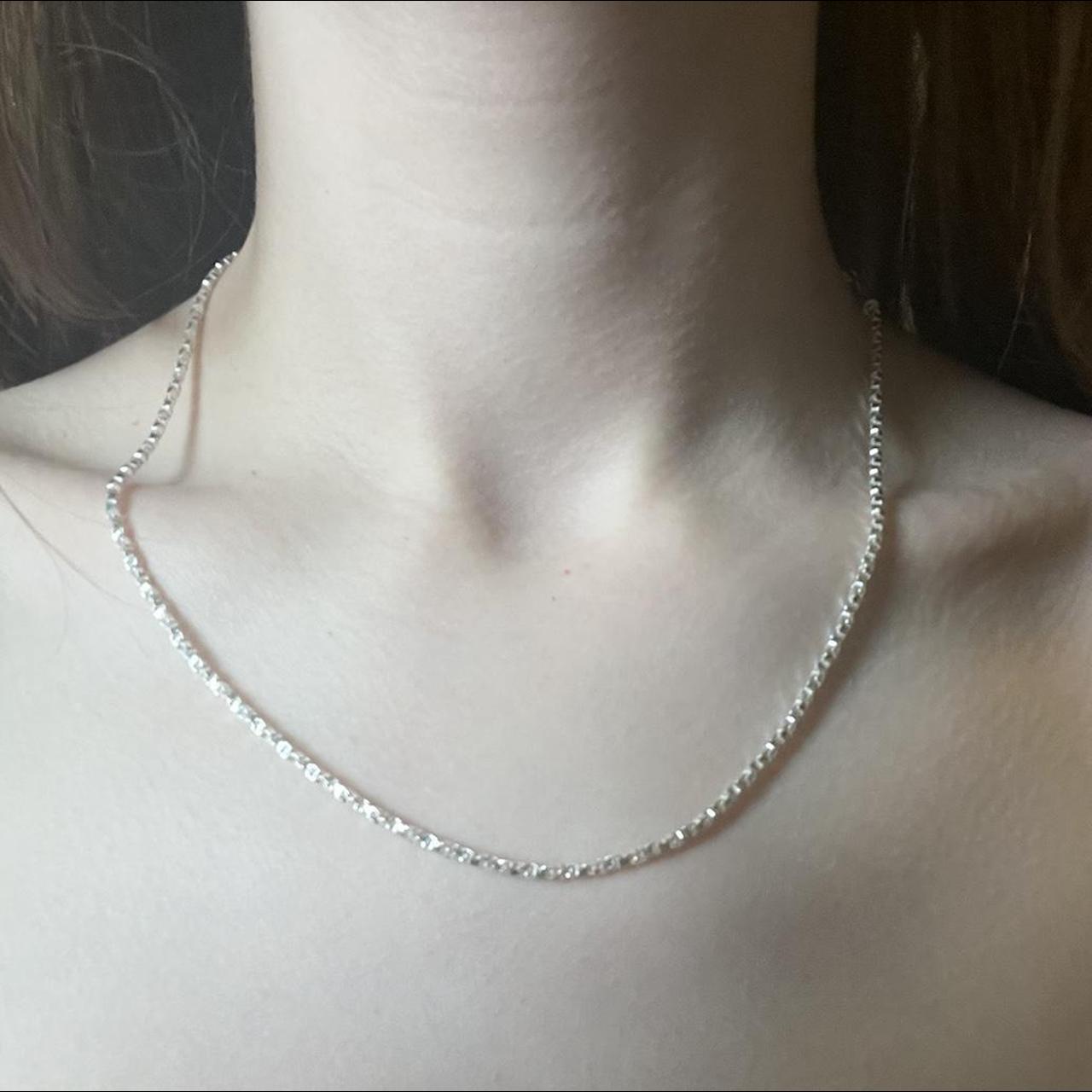 Sterling silver box on sale chain 18 inch